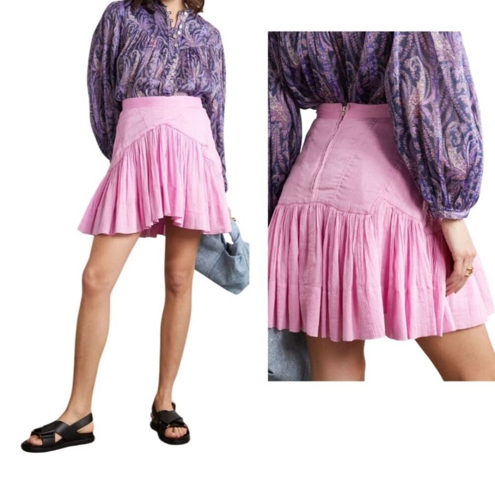 Isabel Marant Kadavu Cotton/Silk Miniskirt, Size FR36/S, NWT